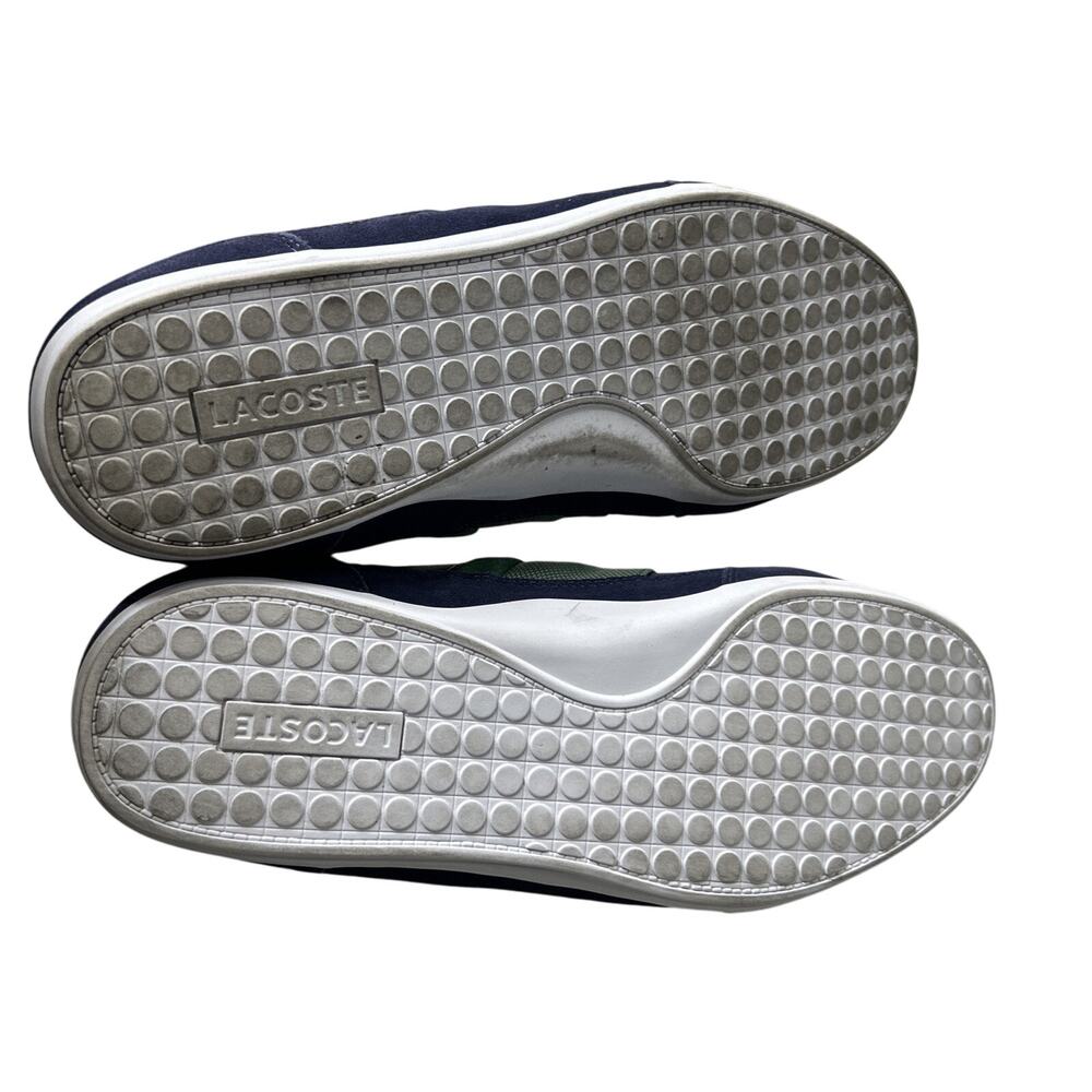 Lacoste Men Shoes Chaymon 123 2 Navy Green Leather Casual Sneakers Shoes Sz 11 - Picture 4 of 11
